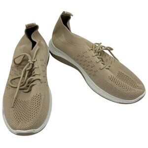 Danskin Women's Free Mesh Lace Up Natural Sneakers Running Shoes Sz 8 Tan Casual